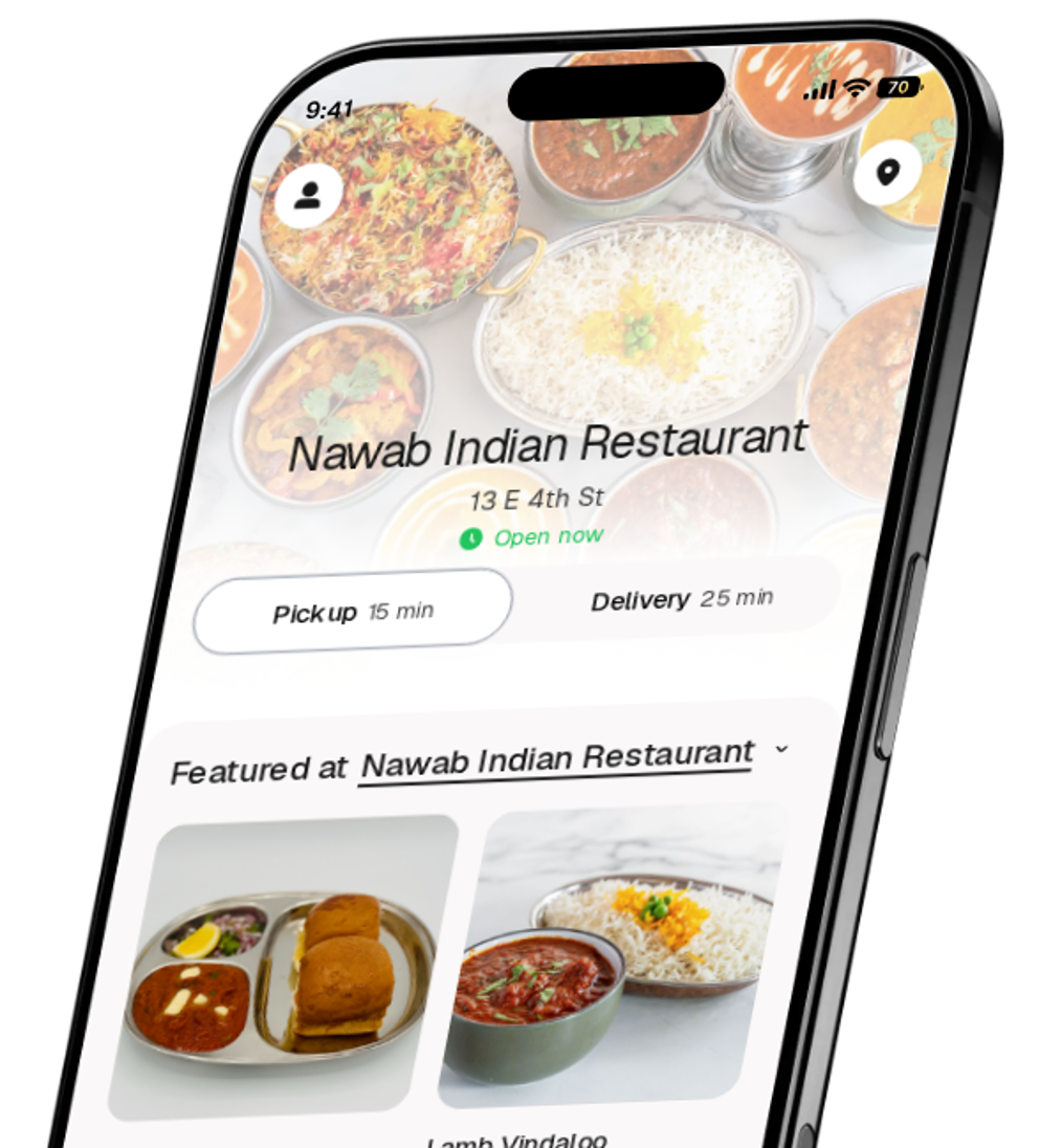 Nawab Indian Restaurant app preview